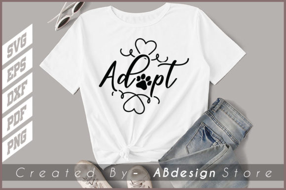 ADOPT DOG LOVER DESIGN SVG T SHIRT