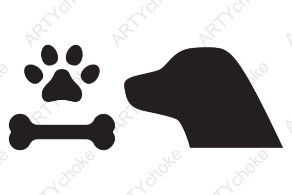 Dog Bone Paw. SVG File for Cricut