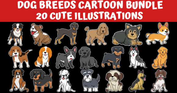 Dog Breeds Cartoon Bundle