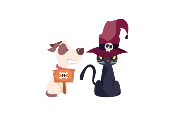 Halloween Dog and Cat SVG