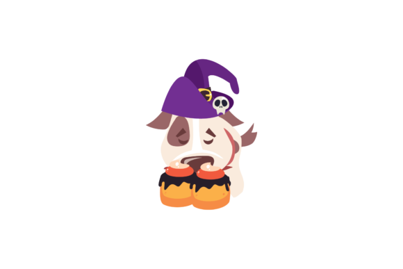 Halloween Dog Hat Purple SVG